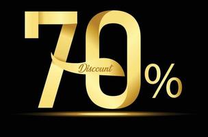 Golden 10 Percent Off discount sale Banner vector
