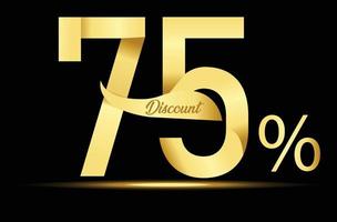 Golden 10 Percent Off discount sale Banner vector