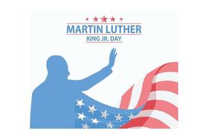 Martin Luther King Jr. Day Background Design, flat vector modern illustration