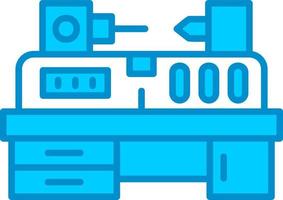 Lathe Machine Creative Icon Design vector