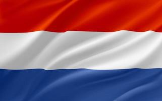 Flag of Netherland. 3d vector banner