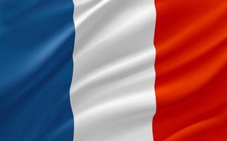 Flag of France. 3d vector banner