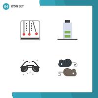 Modern Set of 4 Flat Icons Pictograph of development sea video game multimedia closing Editable Vector Design Elements