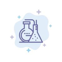 Chemicals Reaction Lab Energy Blue Icon on Abstract Cloud Background vector