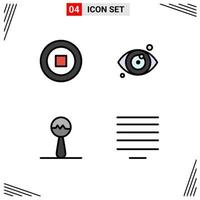 4 Creative Icons Modern Signs and Symbols of basic align medical instrument text Editable Vector Design Elements