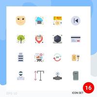 paquete de iconos de vector de stock de 16 signos y símbolos de línea para la música de apple tree comprar flechas flecha izquierda paquete editable de elementos creativos de diseño de vectores