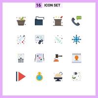 16 Creative Icons Modern Signs and Symbols of contact us communication network call magician Editable Pack of Creative Vector Design Elements