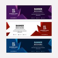 Flat Designs web banners template with diagonal elements for a photo. Universal design for advertising business vector