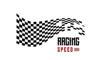 Fast Racing Speed designs concept vector, Simple Racing Flag logo template vector