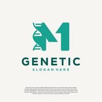 DNA Helix Letter F Logo designs, Genetics Vector Design, Chromosome initial Logo Template