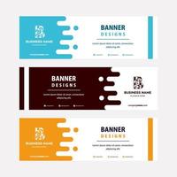 Flat Designs web banners template with diagonal elements for a photo. Universal design for advertising business vector