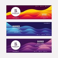 Modern web banners template with diagonal elements for a photo. Universal design for advertising business vector