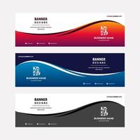 plantilla de banners web modernos con elementos diagonales para una foto. diseño universal para negocios publicitarios vector