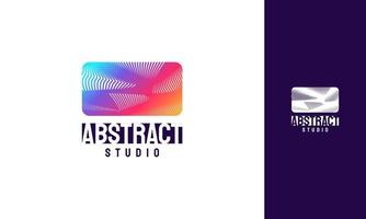 diseño de logotipo de estudio abstracto. forma abstracta ilustración vectorial vector