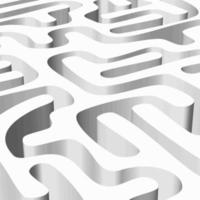 Abstract background with smooth white 3D maze vector