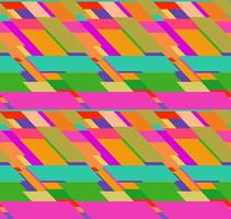 Flat colorful seamless pattern with chaotic skewed rectangles vector