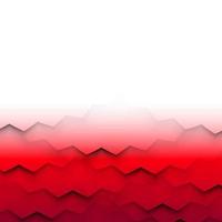 Abstract vector frame with red shaded waves