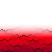 Abstract vector frame with red shaded waves