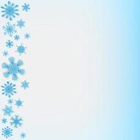 Rectangular frame with snowflakes on the left side vector