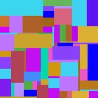 Flat colorful pattern with chaotic tiled rectangles vector