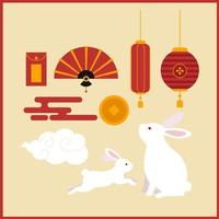 Chinese New Year Set Collection vector