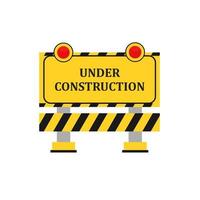 Flat under construction sign in vector design