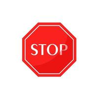 Wall Red Stop Sign Vector illustration