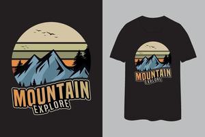 Mountain T-shirt design 4 vector