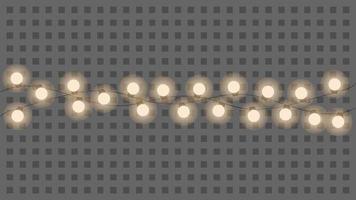 Christmas decoration bulbs, New Year's Day, and fair on a gray square grid background and texture. vector