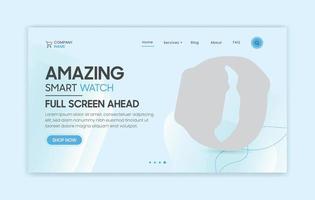 Landing page template design vector