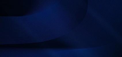 Abstract background horizontal wave lines design and pattern on dark blue background and texture. vector