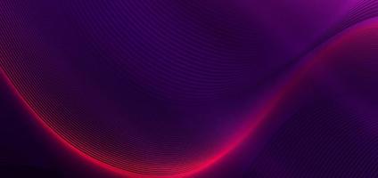 Abstract background horizontal wave lines design and pattern on dark purple background and texture. vector