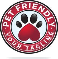 Animal clinic logo design, Pet care center, pet shop vector logo.