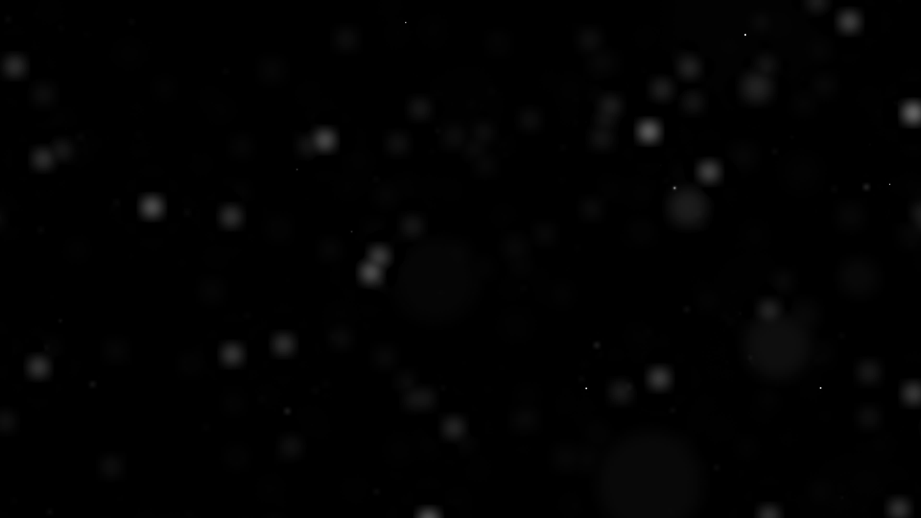Abstract loop white dust particles floating on black background