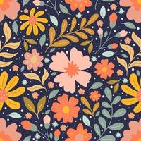 Floral And Blooming Flower Seamless Pattern vector