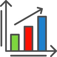 Bar Chart Icon Design vector