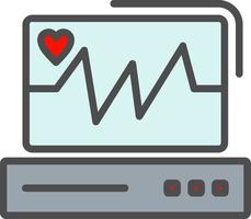 diseño de icono de vector de monitor de ecg