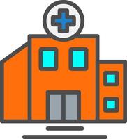 Hospital Building Vector Icon Design