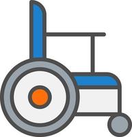 Wheel Chair Vector Icon Design