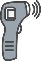 Thermometer Gun Vector Icon Design