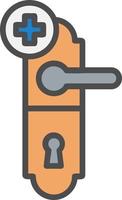 Door Handle Vector Icon Design