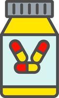 Pill Jar Vector Icon Design