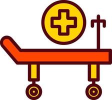 Hospital Bed Vector Icon Design