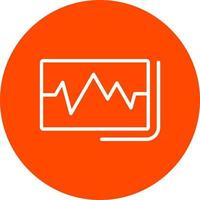 Ecg Reading  Vector Icon Design