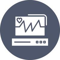 ECG Monitor Vector Icon Design