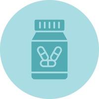 Pill Jar Vector Icon Design