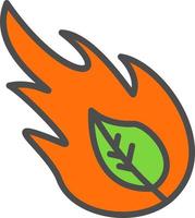 Forest fire Vector Icon Design