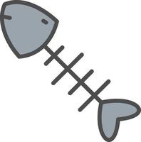 diseño de icono de vector de hueso de pescado