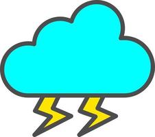 diseño de icono de vector de tormenta eléctrica