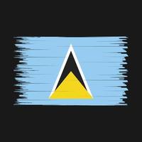 Saint Lucia Flag Brush vector